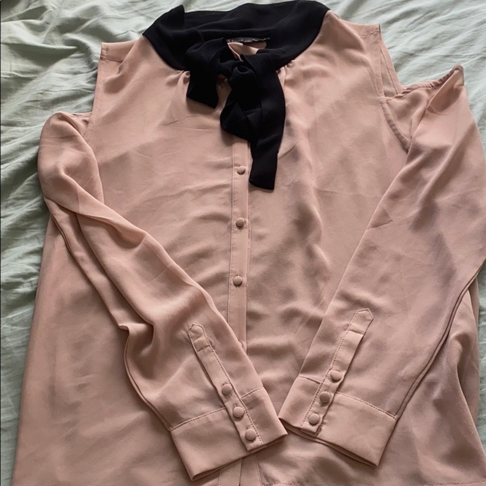 Black and Tan elegant blouse